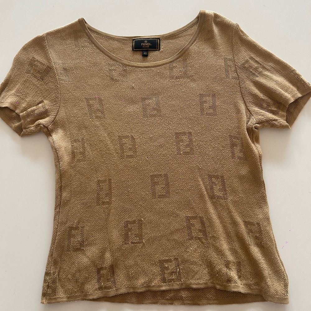 Fendi Vintage Tan Top